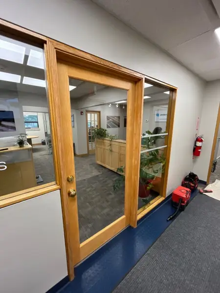 Interior Glass Door Installation in Portsmouth — door staining