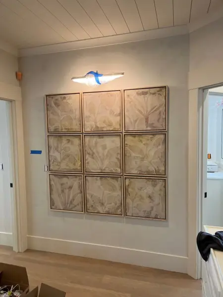 Art and Mirror Installation in Seabrook — bathroom fixture mounting