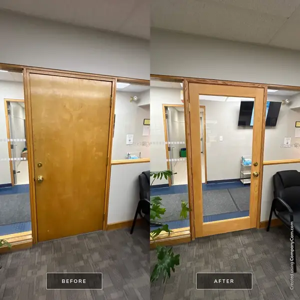 Interior Glass Door Installation in Portsmouth — full-glass interior door